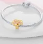 Сребърен талисман цвете Pandora 925 Gold Lotus, снимка 3