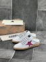 Golden Goose Дамски Бели Маратонки С Цикламена Звезда Естествена кожа👟Дамски Спортни Обувки КодE646, снимка 3