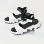 Дамски летни сандали черно /бяло-естествена кожа , снимка 1