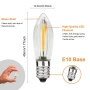 10 броя комплект Димируеми E10 LED крушки COB 0.2W 10–55V топъл цвят 15 000 часа, снимка 5