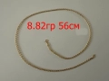 НОВ 8.82гр 56см златен ланец версаче / златно колие / синджир / ланец / злато / златен / GOLD 585 / , снимка 1