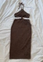 Brown cutout dress, снимка 2