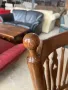 Трапезни столове 4 броя - дърво и кожа, снимка 5