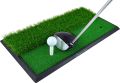 ME AND MY GOLF Постелка за голф с двойна трева, включва видеоклипове с инструкции за обучение, черна, снимка 1