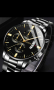 Луксозни модни мъжки часовници кварцов ръчен часовник от неръждаема стомана, снимка 1 - Мъжки - 42569188