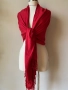 Червен шал от 100 % вискоза, снимка 1