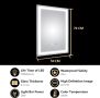 Огледало ExBrite 500x700 mm за стена с LED светлина, 3 цвята, димиране, снимка 2
