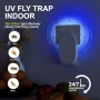 Нов комплект Капан за плодови мушици + комари с UV лампа, 2 уреда + 12 лепила, снимка 2