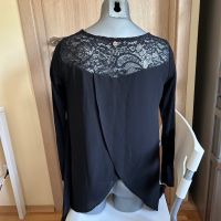 Черна блуза с дантела Francomina, снимка 7 - Блузи с дълъг ръкав и пуловери - 45433045