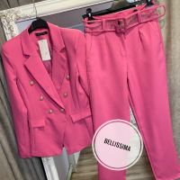 Сако + панталон розово , снимка 1 - Костюми - 45198032