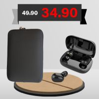 Чанта за таблет + Bluetooth слушалки L21 (earbuds), снимка 1 - Безжични слушалки - 38786255