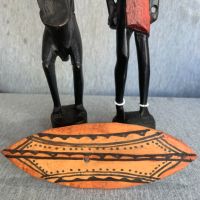 дървени африкански фигури статуетки , снимка 4 - Статуетки - 45268354