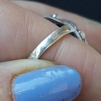 Антика / Сребърен пръстен с Лунен камък проба 925 , снимка 8 - Пръстени - 45261556