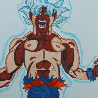 Рисунка на аниме герой Goku Dragon boul , снимка 1 - Картини - 45117356
