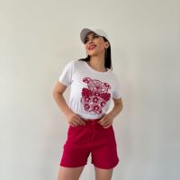 Дамски комплект  Тениска с къси панталони, снимка 1 - Комплекти - 45578928