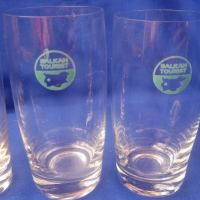 Ретро стъклени чаши с лого Балкантурист BALKAN TURIST, снимка 4 - Колекции - 44969912