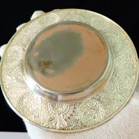 Посребрена медна чаша с чиния,вълшебство. , снимка 11 - Антикварни и старинни предмети - 45912783
