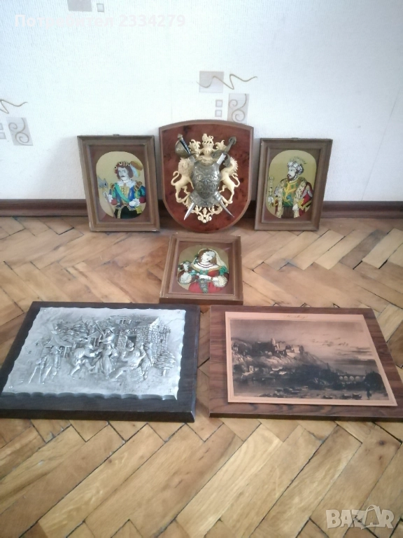 Картини ръчно рисувани-стъклопис;  литография и пластика. , снимка 1