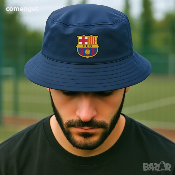 ФЕН футболни шапки с периферия, тип идиотка БАРСЕЛОНА / BARCELONA - два размера!, снимка 1