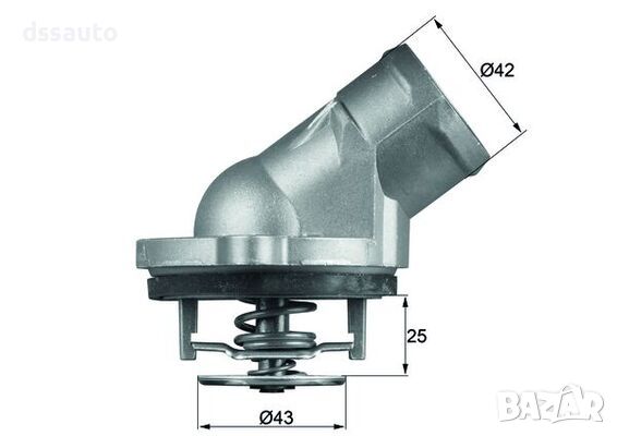 Термостат MAHLE (87°C) MERCEDES M112 M113 M278 M157 W202 W203 W204 W220 W221 W222 W 164 X164 R170, снимка 1