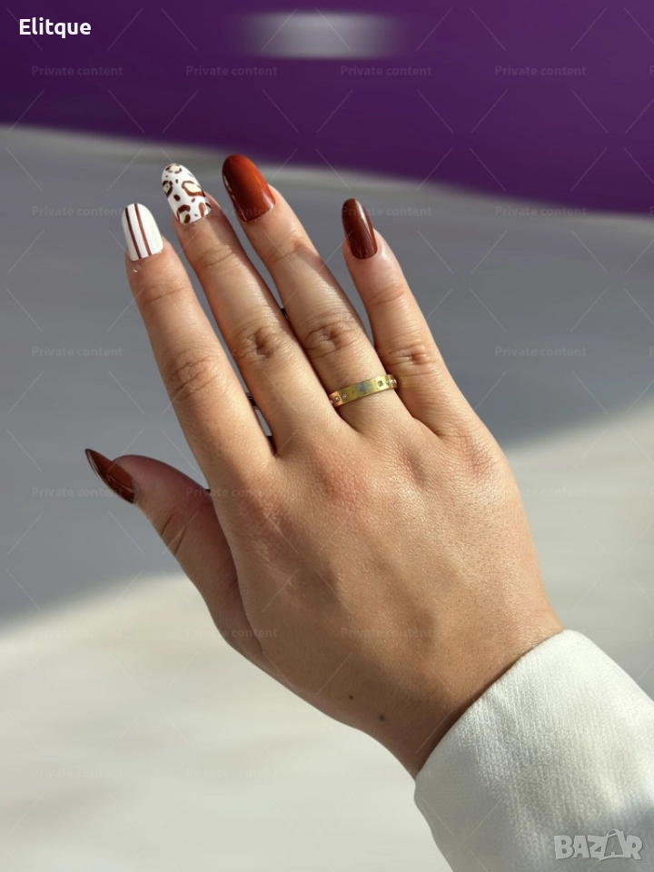 Красив дамски пръстен от медицинска стомана с блестящи камъни, снимка 1