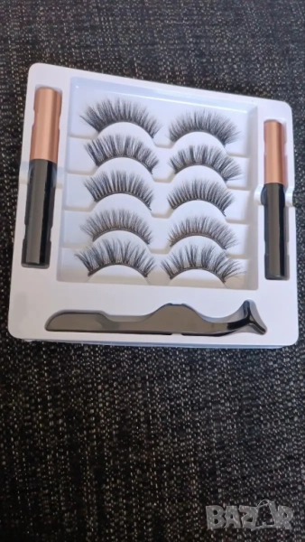  5 чифта магнитни изкуствени мигли с очна линия  , снимка 1