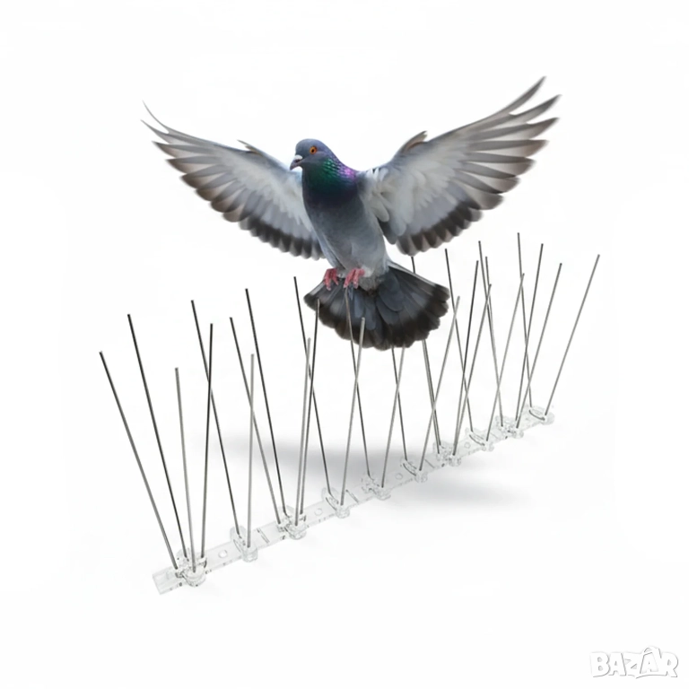 Шипове против птици – комплект 10бр х 30см. / Шипове против гълъби, снимка 1