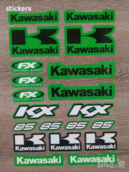 Стикери Кавазаки Kawasaki KX 85 - 20бр. /лист А4/, снимка 1