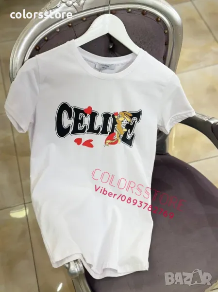 Дамска бяла тениска Celine/VL050, снимка 1