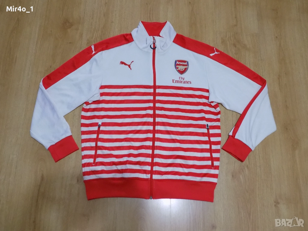 футболнo горнище arsenal puma арсенал яке худи суичър блуза екип фанела спортно мъжко оригинално M, снимка 1