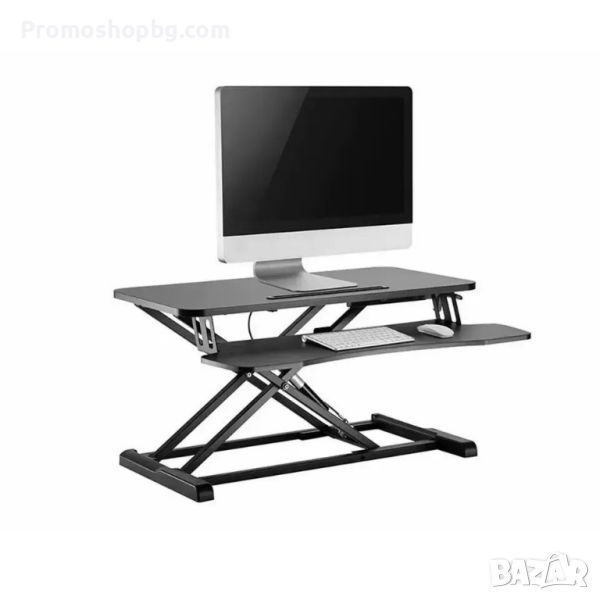 Регулируемо бюро Stand Up Desk Riser SD-80S, 80х40см, Черен, снимка 1