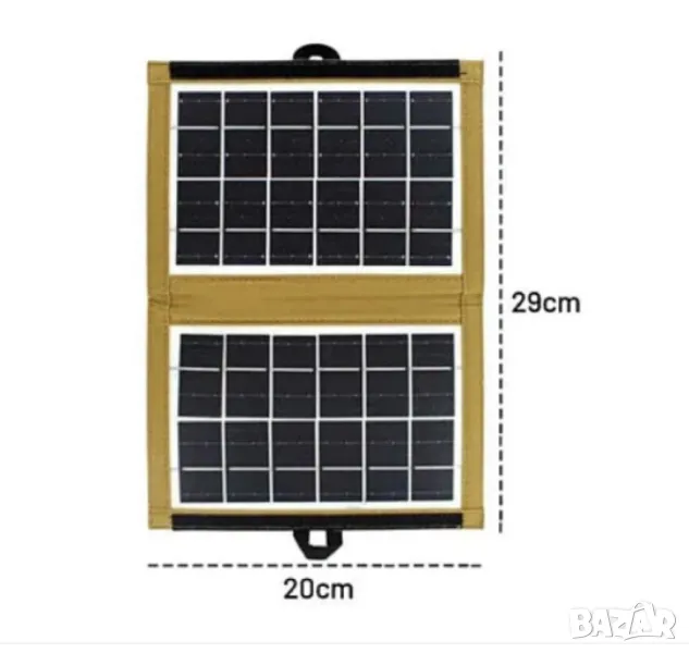 Преносим соларен панел CCLAMP CL-, USB зареждане, 7.2W, сгъваем, снимка 1