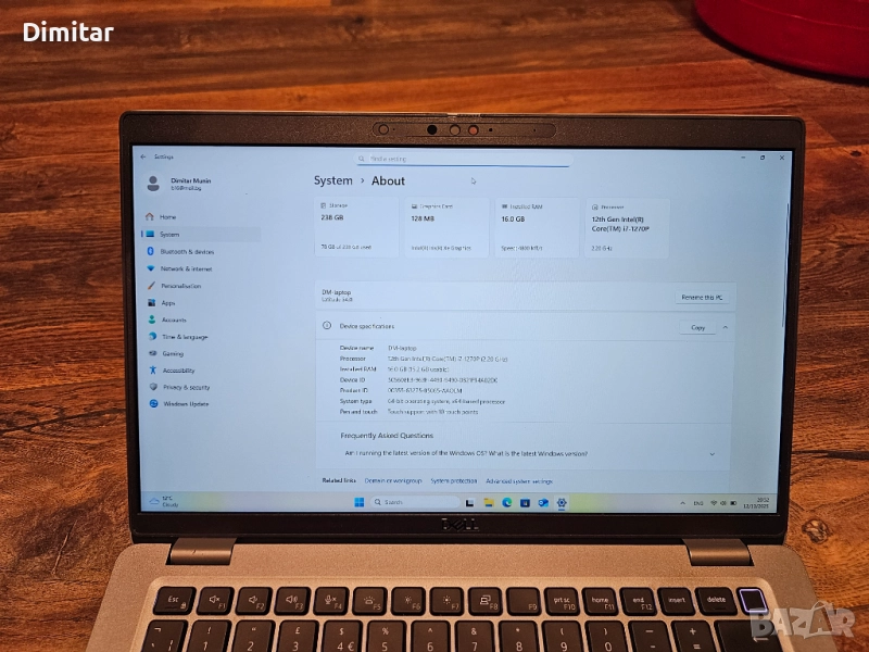 Dell Latitude 5431 14" Intel i7 1270p 16GB DDR5 IPS Touch screen, снимка 1