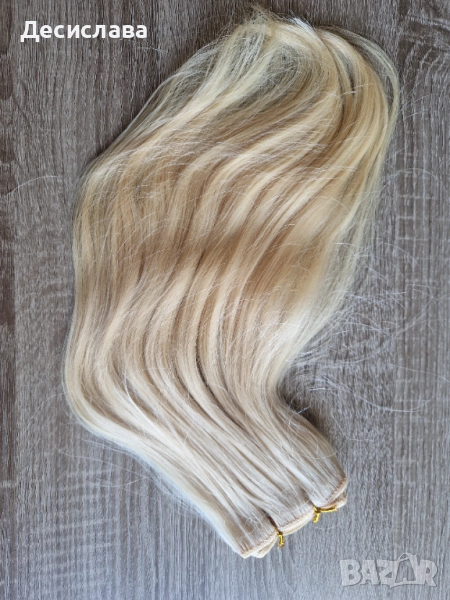 Естествена руса коса 12месеца, 42 см, 100гр., снимка 1