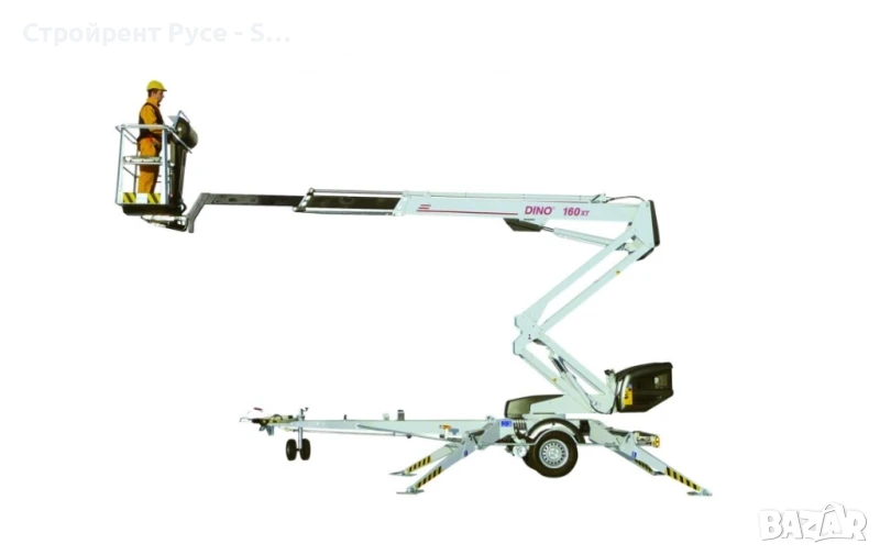 Телескопична вишка на ремарке, DINO 160 XT - 16 метра, Под наем, снимка 1