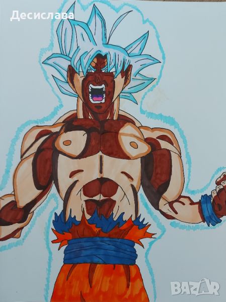 Рисунка на аниме герой Goku Dragon boul , снимка 1