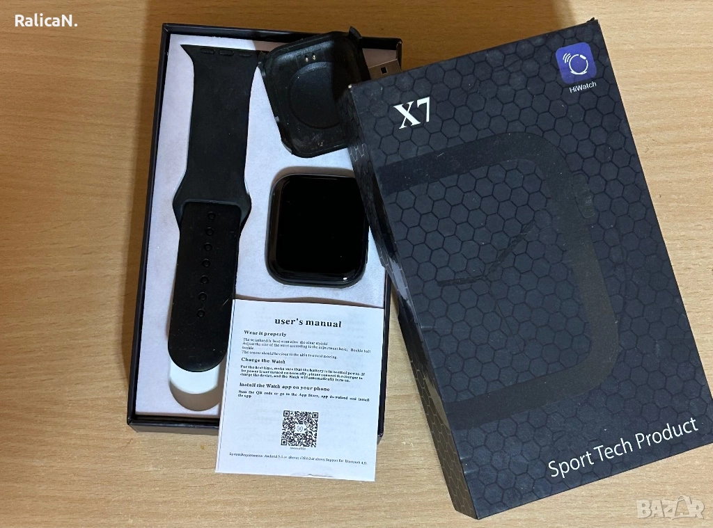 Смарт часовник Sport Tech X7 черен, снимка 1