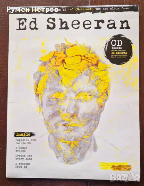 Специално CD издание - ED SHEERAN - SUBTRACT + 4 bonus tracks & magazine + Lyrics, снимка 1