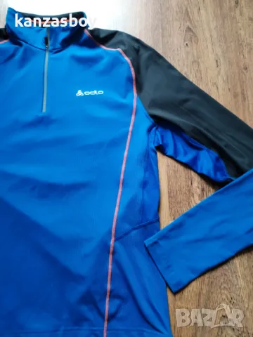 Odlo Half-Zip Long-Sleeve - мъжка ръннинг блуза КАТО НОВА ХЛ, снимка 4 - Блузи - 49715221
