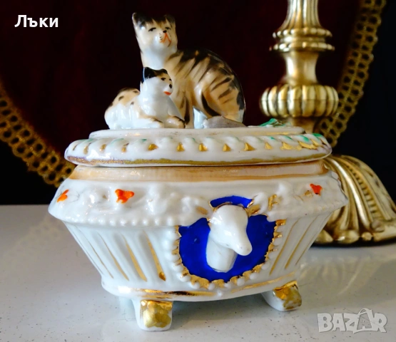 Порцеланова кутия за бижута Conta & Boehme,котки,Елен.  