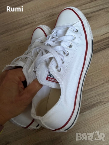 Оригинални бели кецове кецове Converse ! 38 н, снимка 7 - Дамски ежедневни обувки - 51799884