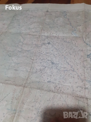 Царска карта Неврокоп с печат на минестерството на войната, снимка 2 - Антикварни и старинни предмети - 53281722