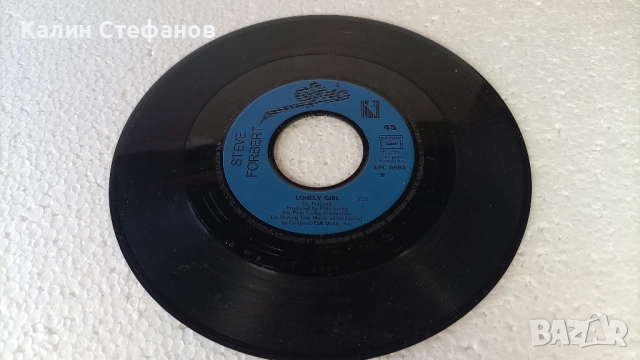 Малка грамофонна плоча, 7 инча, 17.78 см, STEVE FORBERT, 1-lonely girl 2-rain, френска преса, снимка 3 - Грамофонни плочи - 51608696