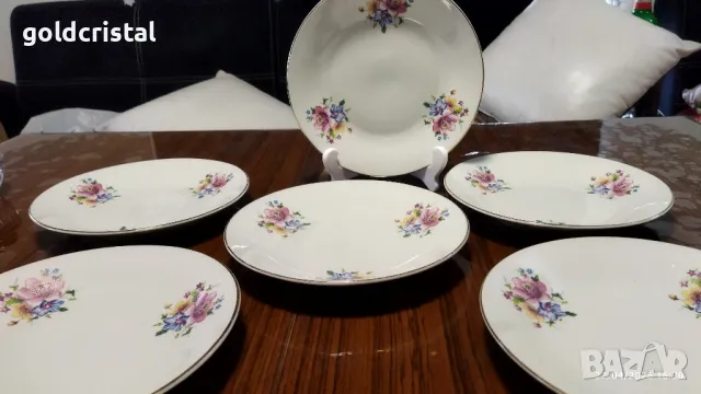 Стар български порцелан чинии , снимка 2 - Антикварни и старинни предмети - 50094155
