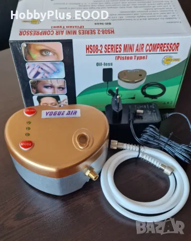 Аерограф с компресор, снимка 2 - Компресори - 49683679