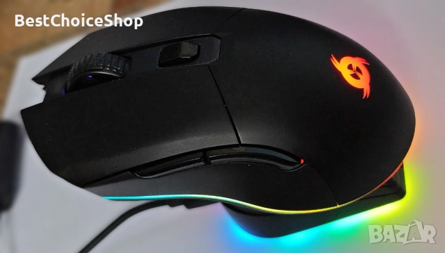 KLIM Blaze Pro презареждаща се безжична геймърска мишка с RGB зарядна станция - нова версия -, снимка 5 - Клавиатури и мишки - 53243441