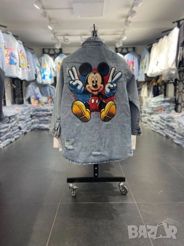Дънково яке тип риза с анимационни герои на едро и дребно , снимка 7 - Якета - 51615427
