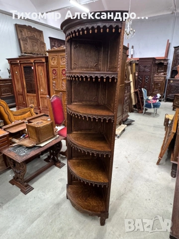 Ъглов шкаф от дъбов масив, снимка 3 - Шкафове - 53558207