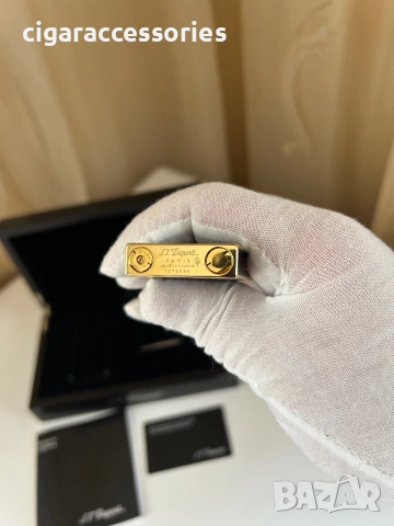 S.T. Dupont Ligne 2 – Black & Gold запалка, 2 пламъка, снимка 4 - Запалки - 53009162