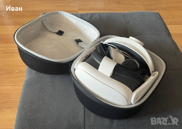 Продавам голям твърд калъф за съхранение на Meta Quest 3 / Quest 3S / Oculus Quest 2 и аксесоари.